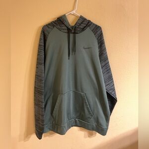 Nike Men's Teal and Gray Hoodie